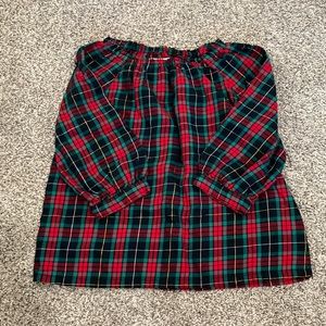 Red and green tartan shirt